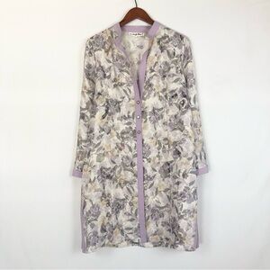 Vintage Jeannette Miner Floral Sheer Button Up Cardigan Size EUR 42/US 10 Paris